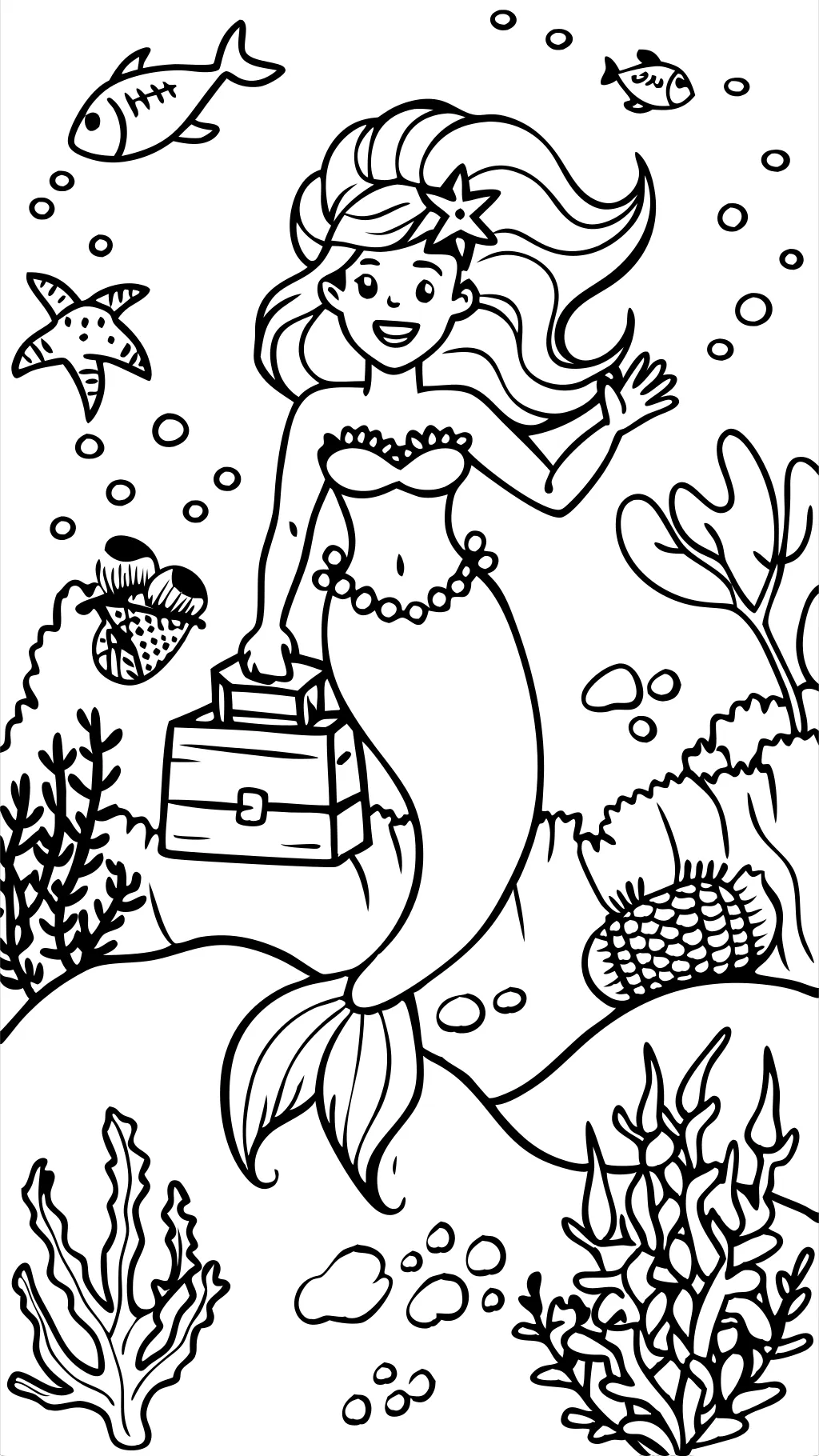 coloriage imprimable sirène